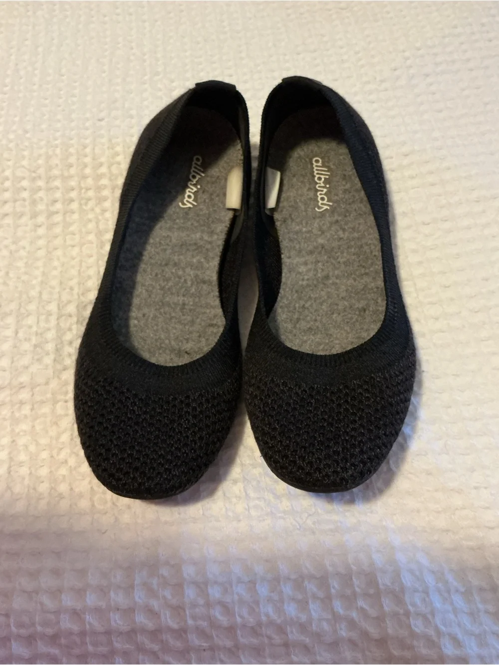 allbirds Black Knit Ballet Flats - Women’s Slip-On Comfort